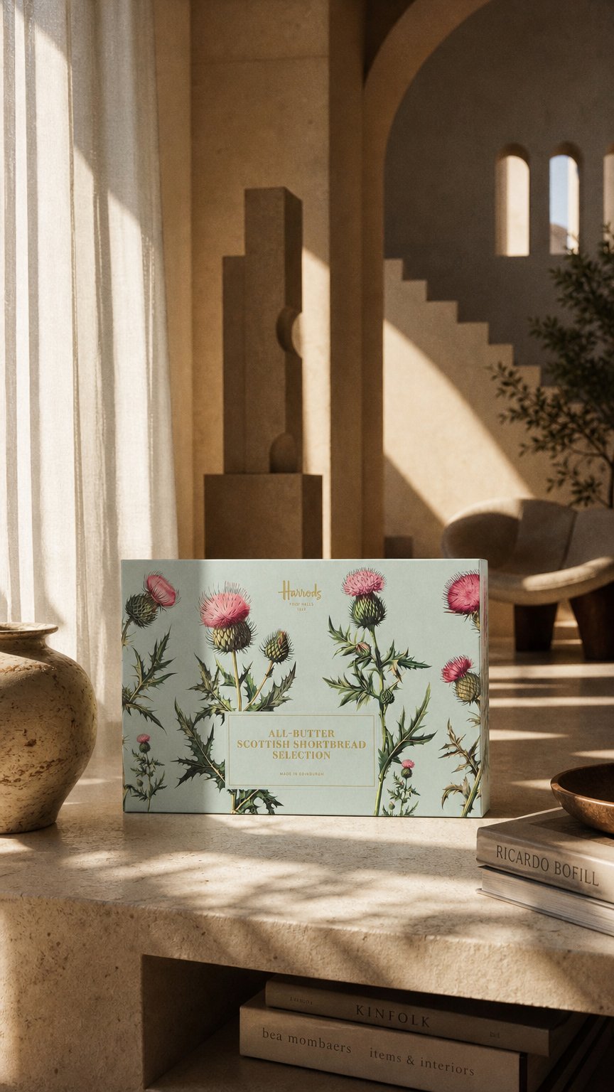 AI product shot of Harrods All-Butter Scottish Shortbread Selection (240g)