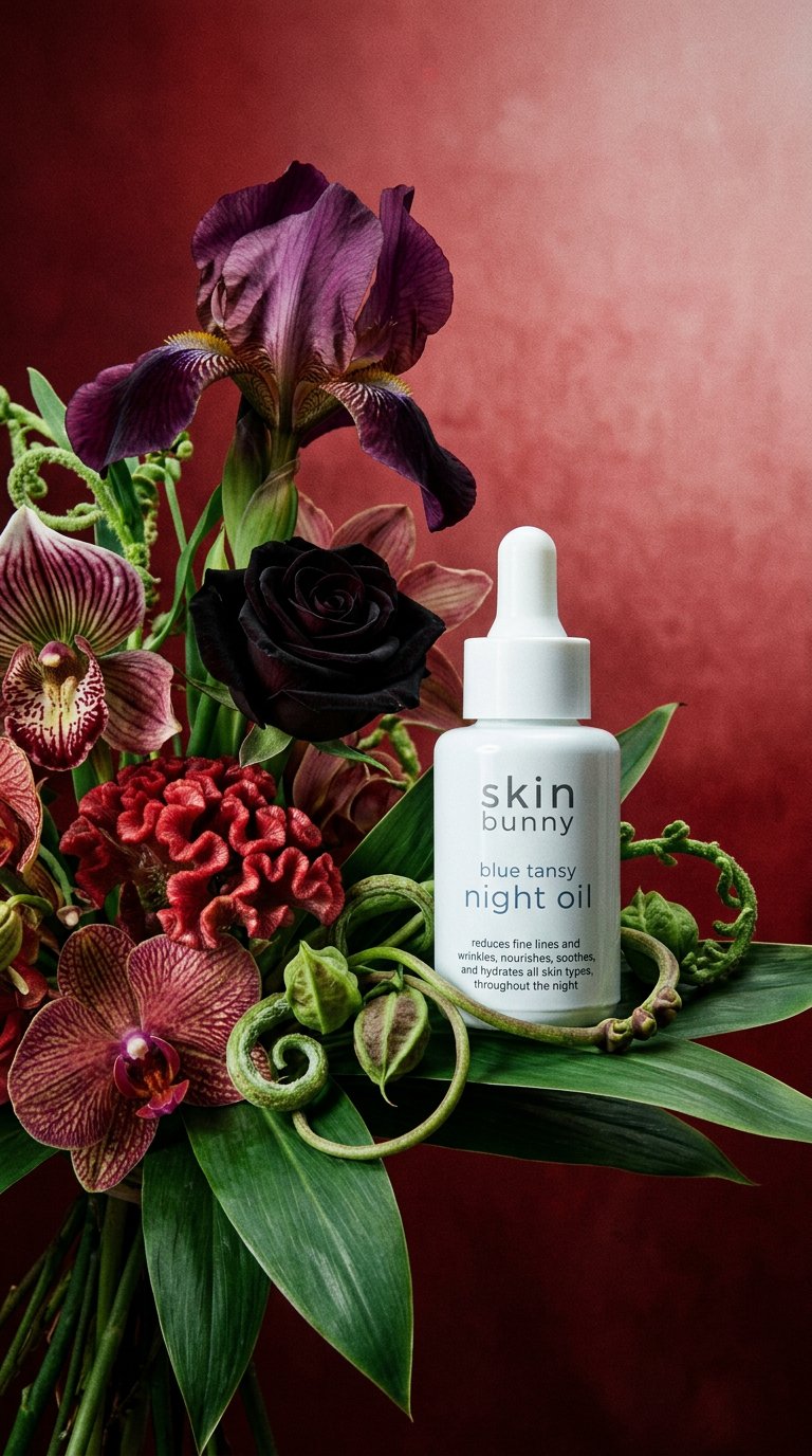 AI product shot of Skinbunny Blue Tansy Night Oil 30ml