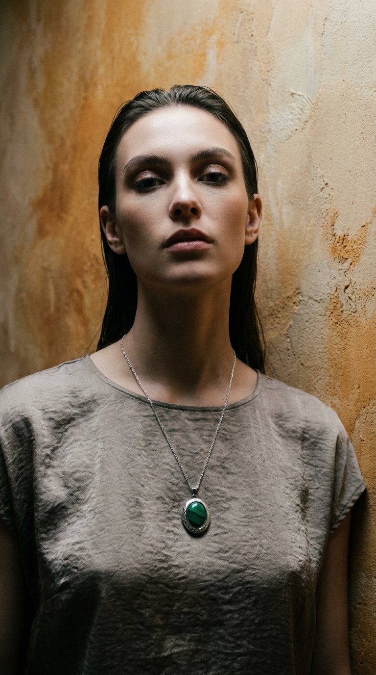 AI product shot of Chara Locket in Silver