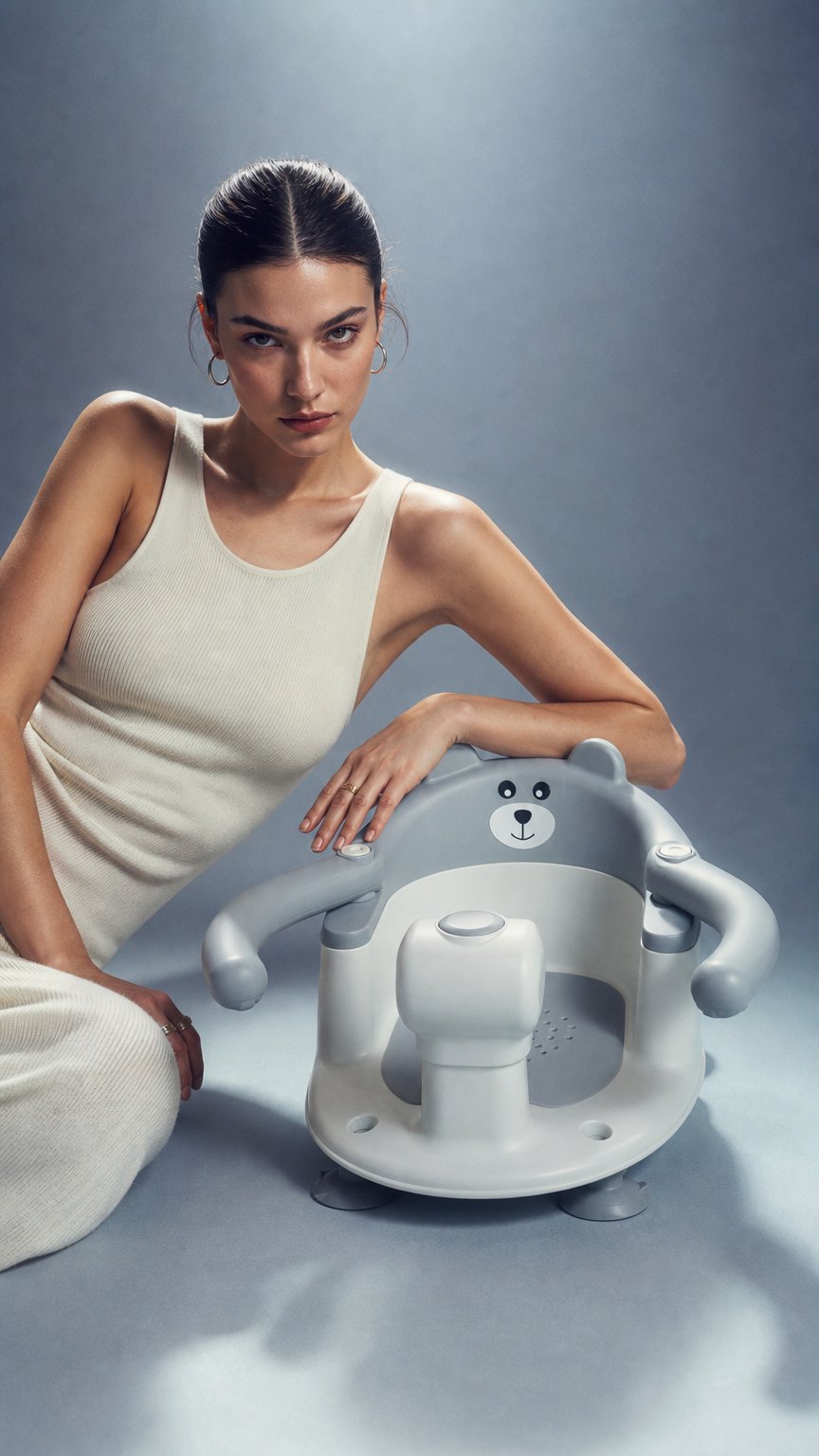 AI product shot of Baby Bath Seat