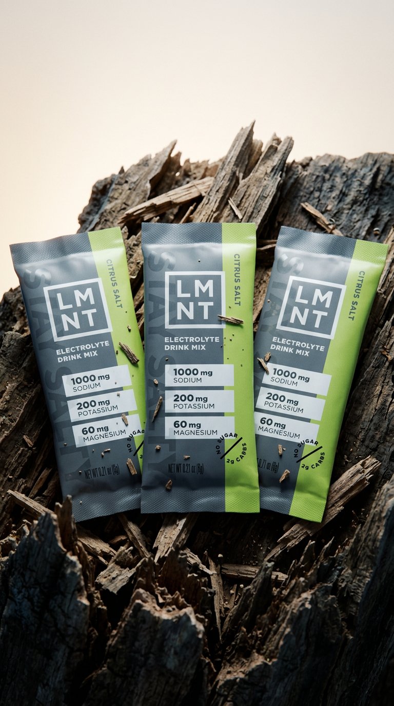 AI product shot of LMNT Citrus Salt Electrolyte Mix - 30 Ct