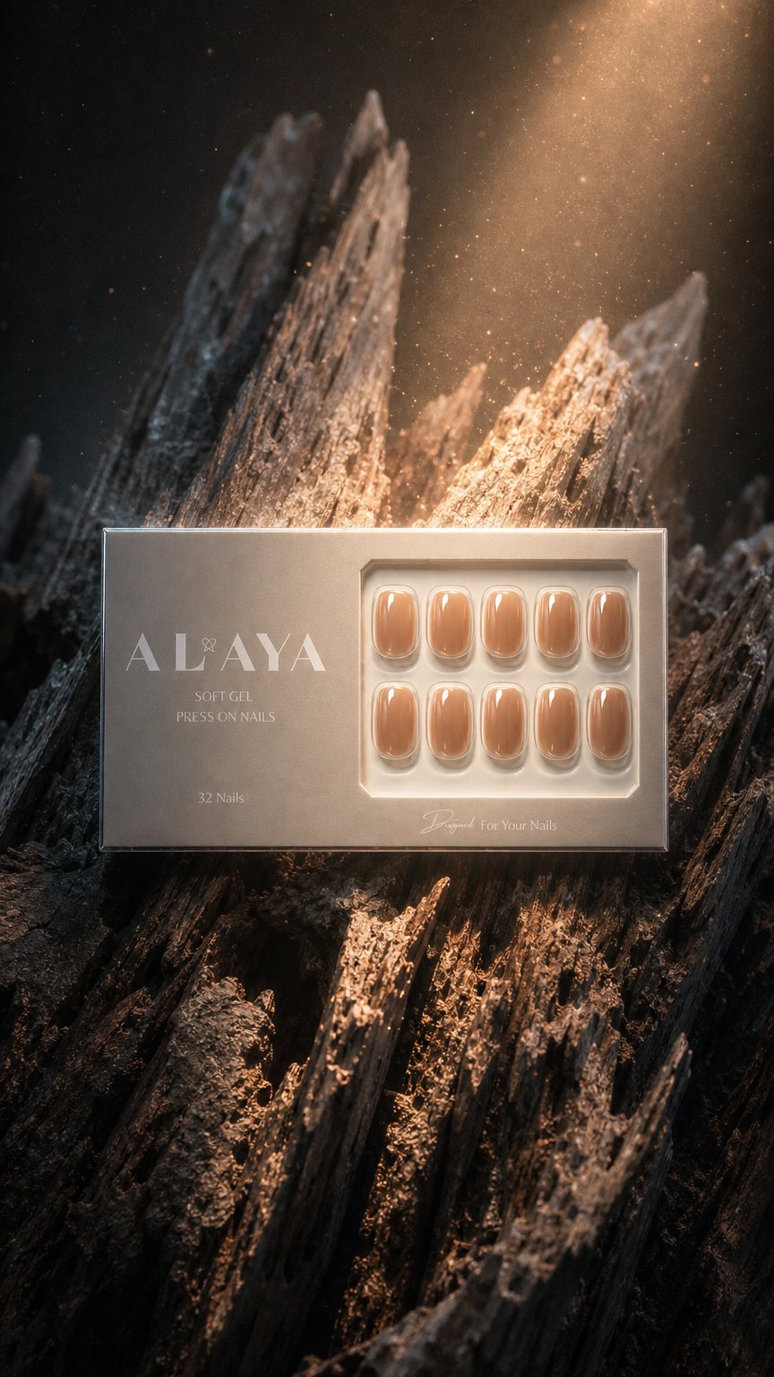 AI product shot of Classic Nude Press-On Nails