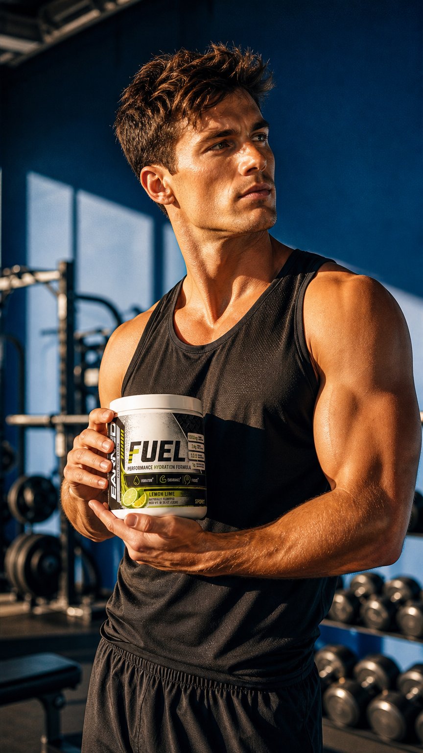 AI product shot of EARNED FUEL — Performance Hydration