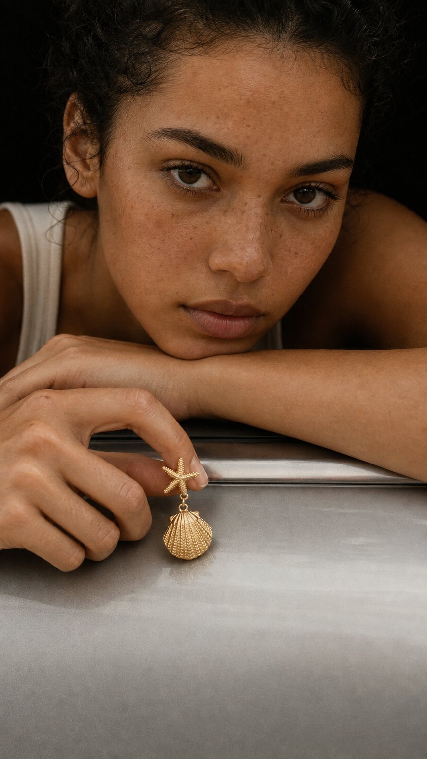 AI product shot of Tallulah - Seaide Earrings