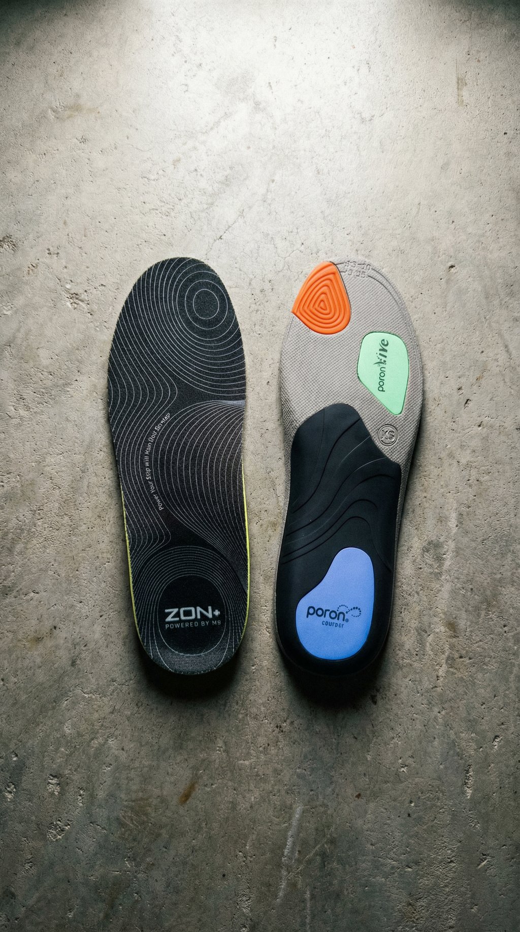 AI product shot of ZON+® Active Stride Sports Insoles