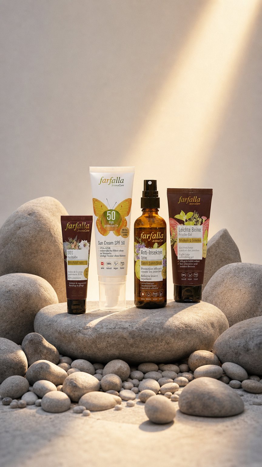 AI product shot of Sommer in den Bergen
