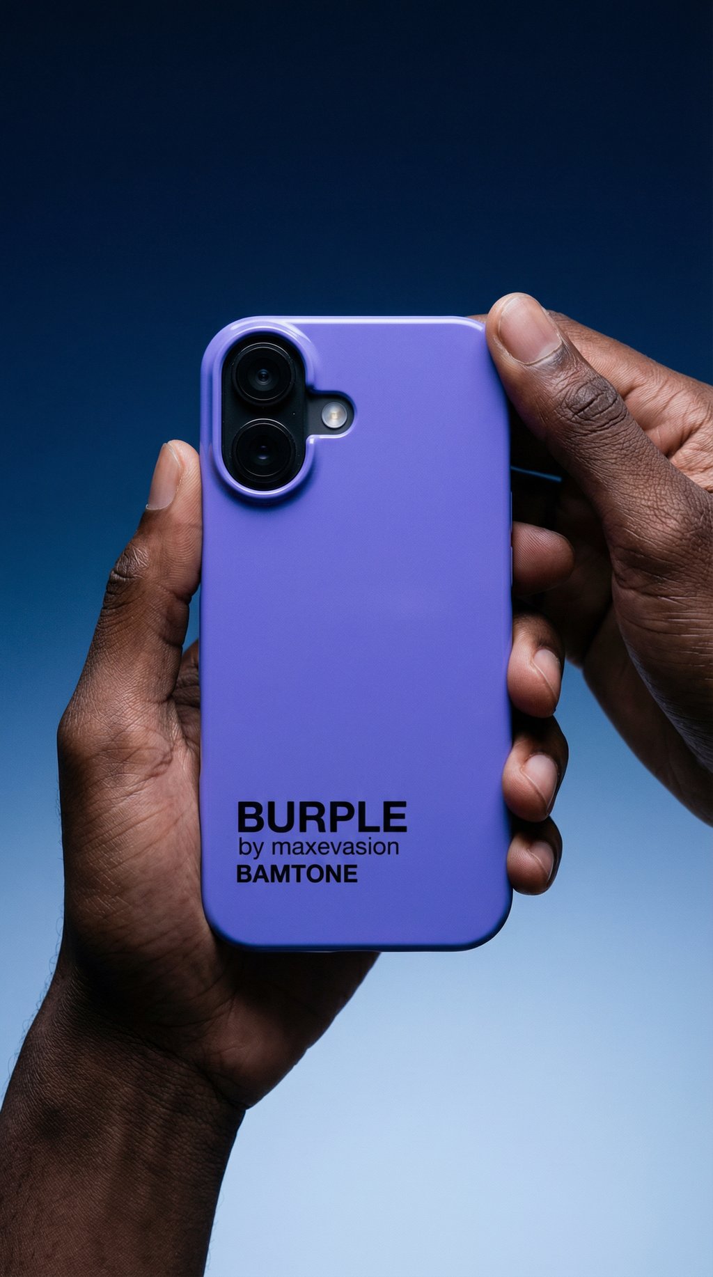 AI product shot of Burple iPhone Case