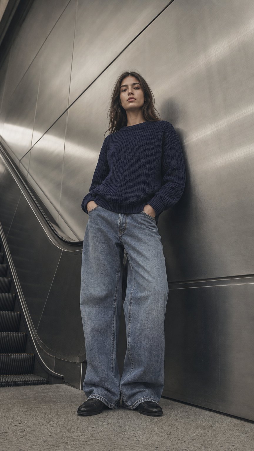 AI product shot of Cotton Fisherman Knit Sweater
