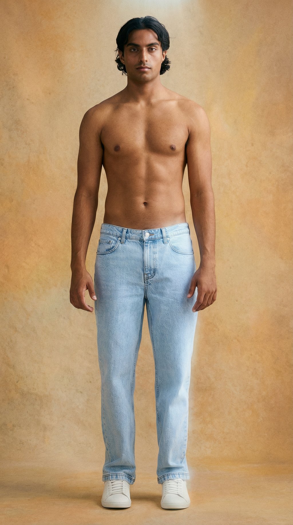 AI product shot of Straight Jean Light Blue