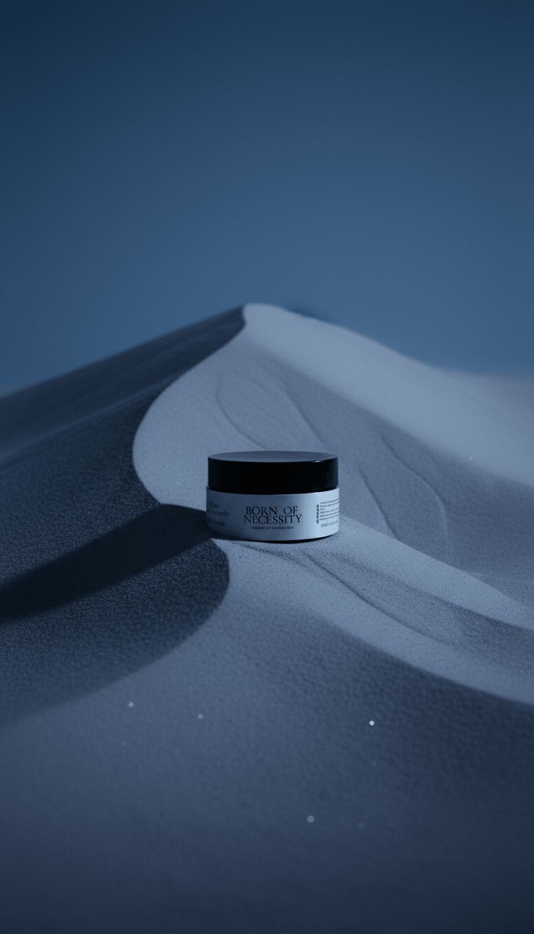 AI product shot of Scrub & Wash with mineral seabed