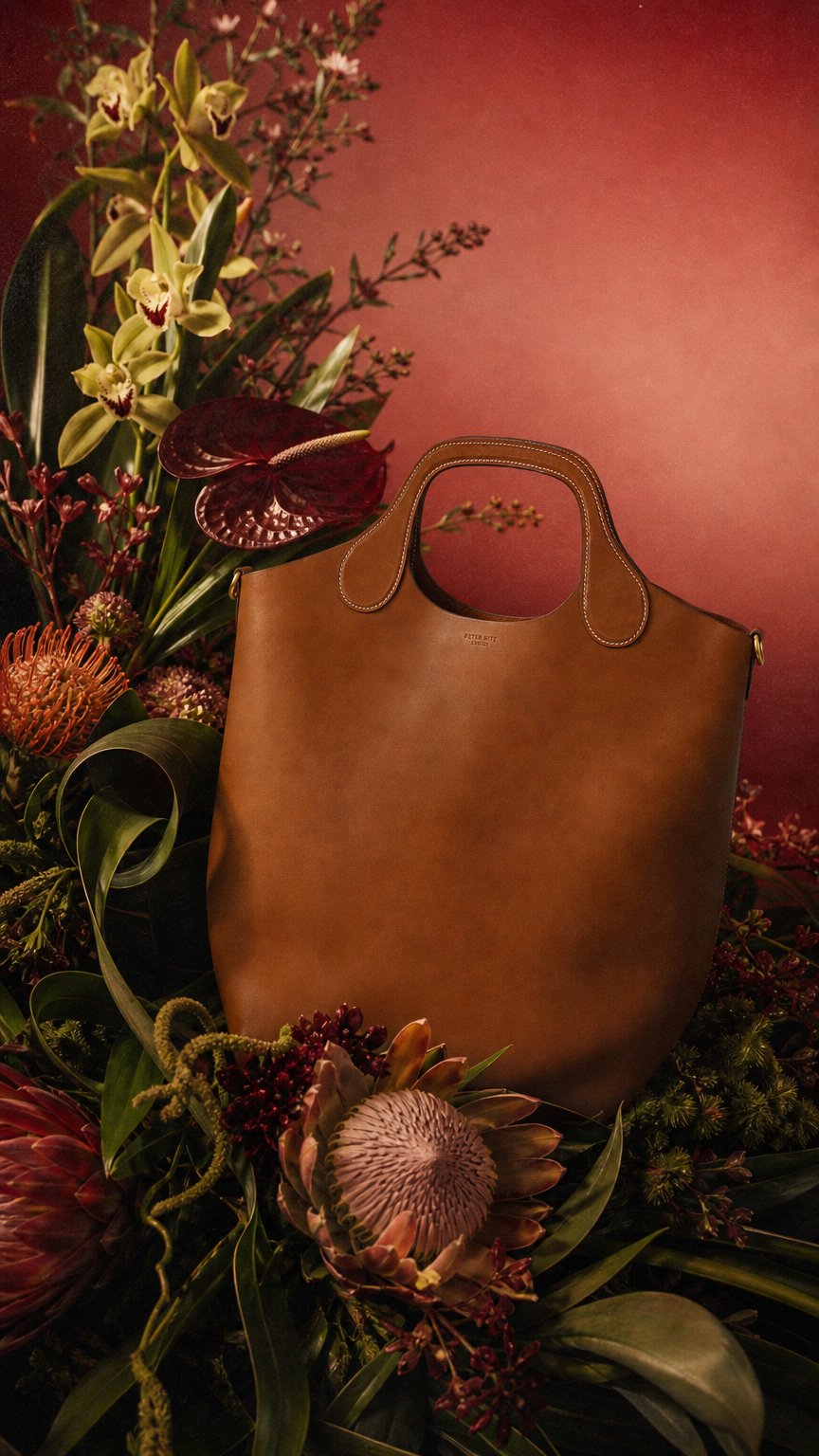 AI product shot of Vertical Libby Tote in Arosa Calf