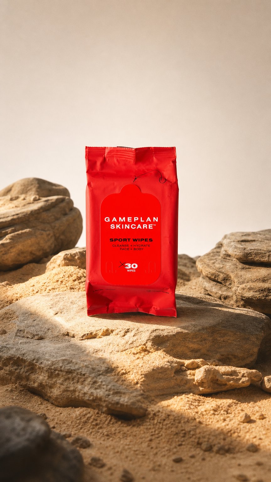 AI product shot of Post-Sweat Sport Wipes
