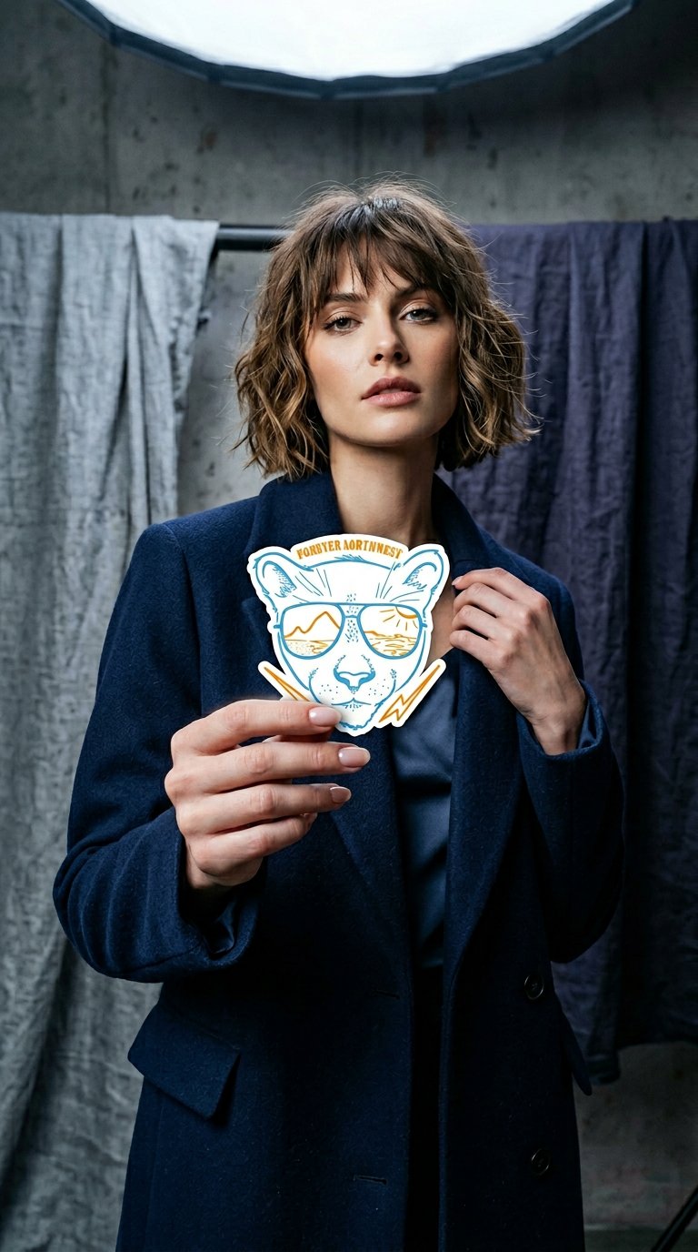 AI product shot of Mountain Lion Summer Sticker