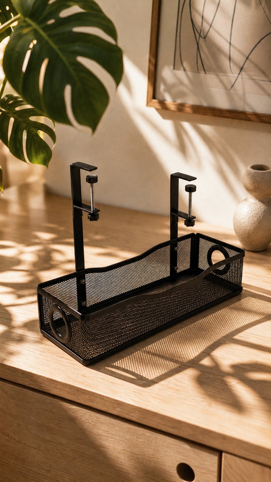 AI product shot of UnderCore Bundle – UnderTray + CableClips