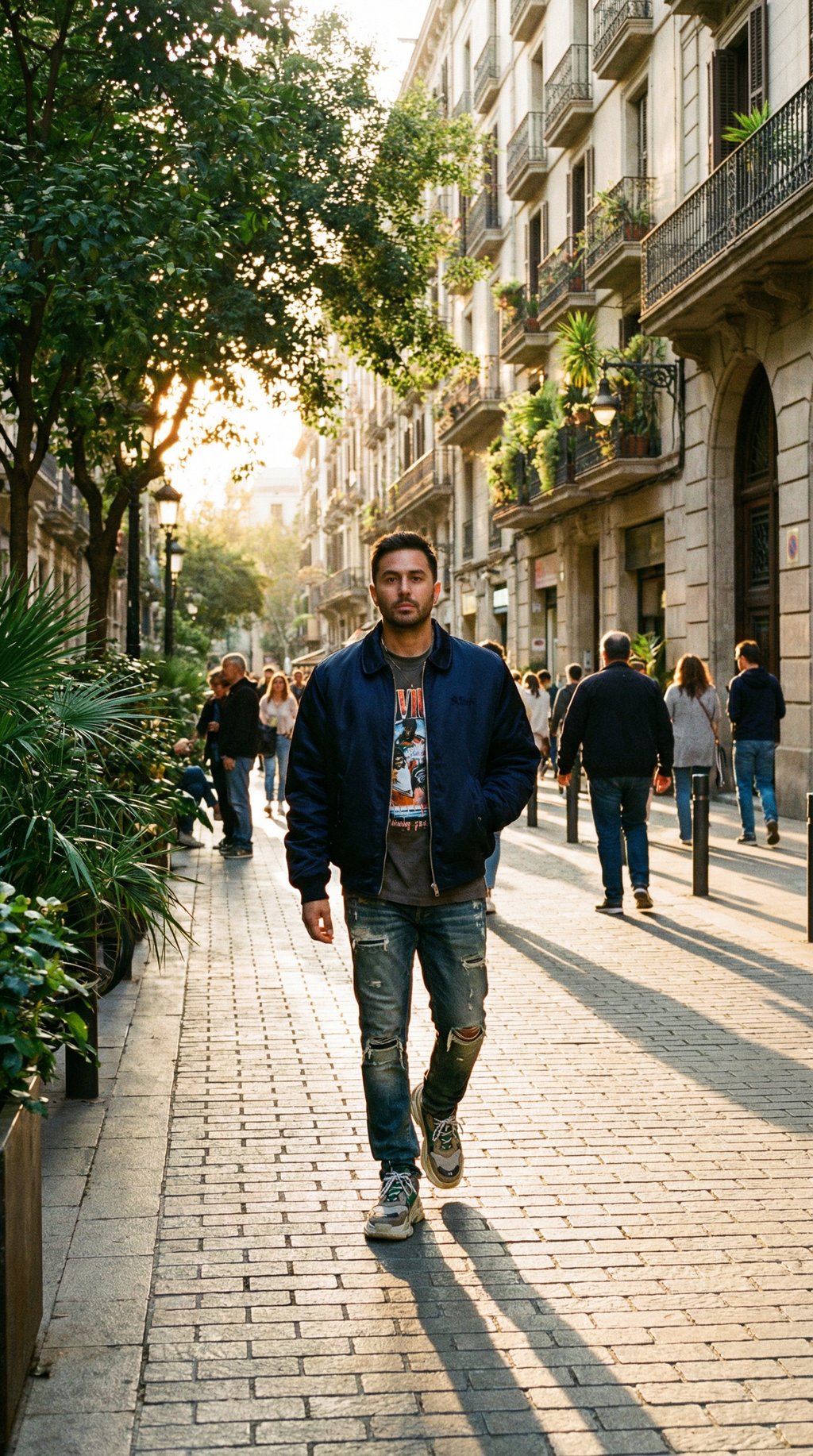 AI product shot of HUF Clothiers Reversible Flight Jacket Navy