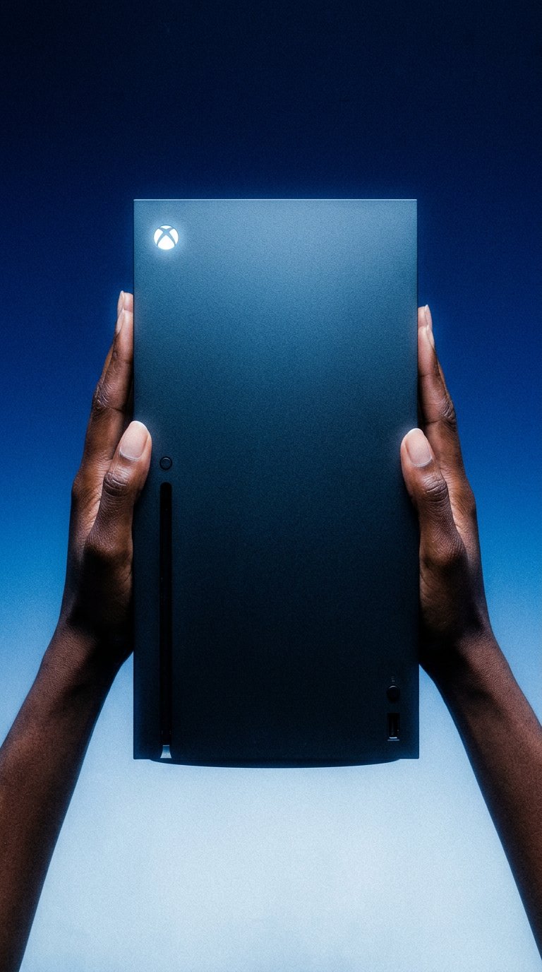 AI product shot of Xbox Series X 1TB Console with Xbox Wireless Controller - 4K Gaming - 120FPS - Xbox Series X