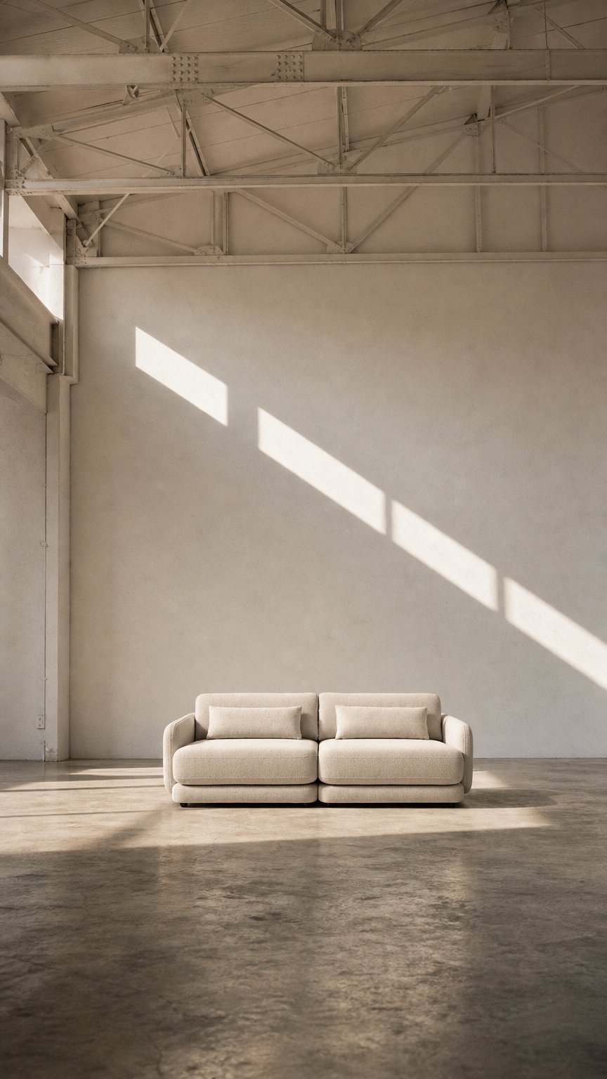 AI product shot of 3-Sitzer-Sofa BOHO