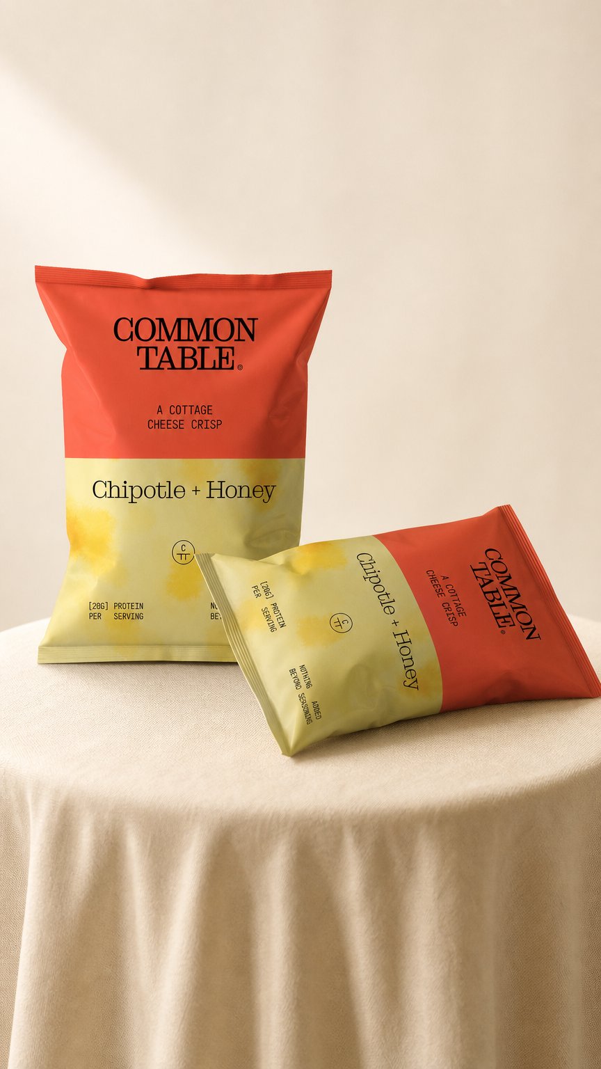 AI product shot of Chipotle & Honey Cottage Cheese Crisp