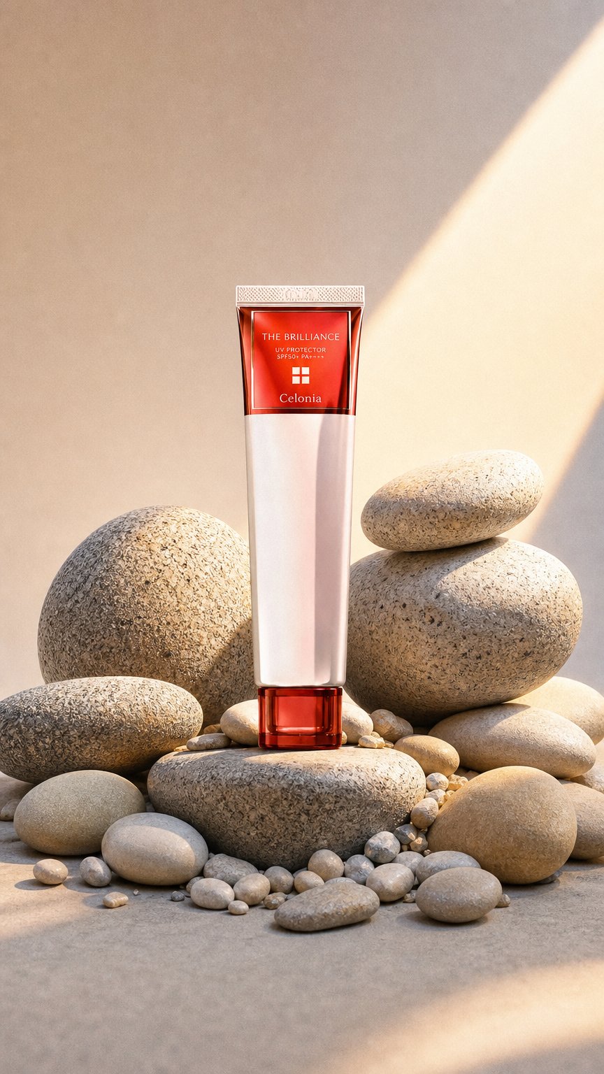 AI product shot of TOSOWOONG Rice Glow Sunscreen, SPF50+ Broad Spectrum Korean Sunscreen for Face, Dewy Finish No White Cast, Glass Skin Hydrating SPF Moisturizer with Rice Water & Hyaluronic Acid, 50ml / 1.69 fl. oz.