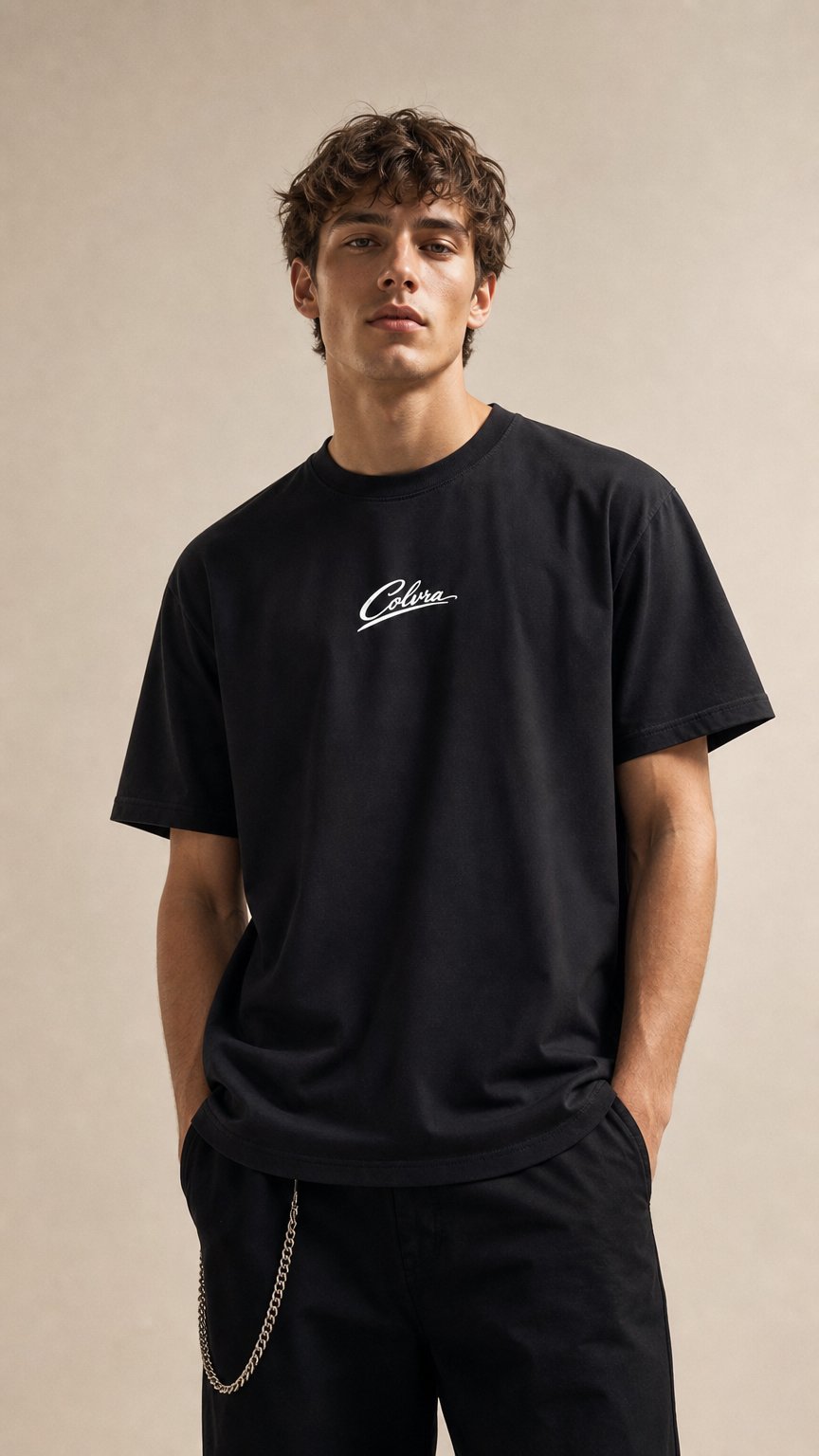 AI product shot of colvra tee