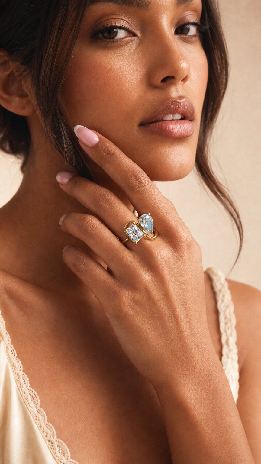 AI product shot of Vaela Birthstone Ring