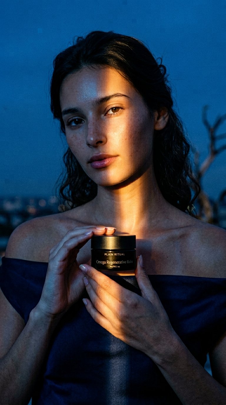 AI product shot of Omega Regenerative Balm