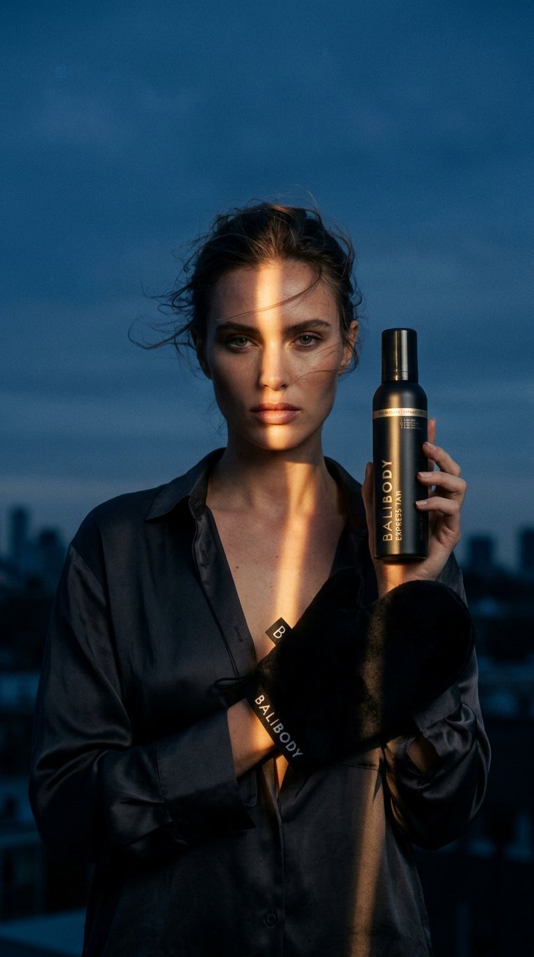 AI product shot of Express Ultra Dark Self Tan Set