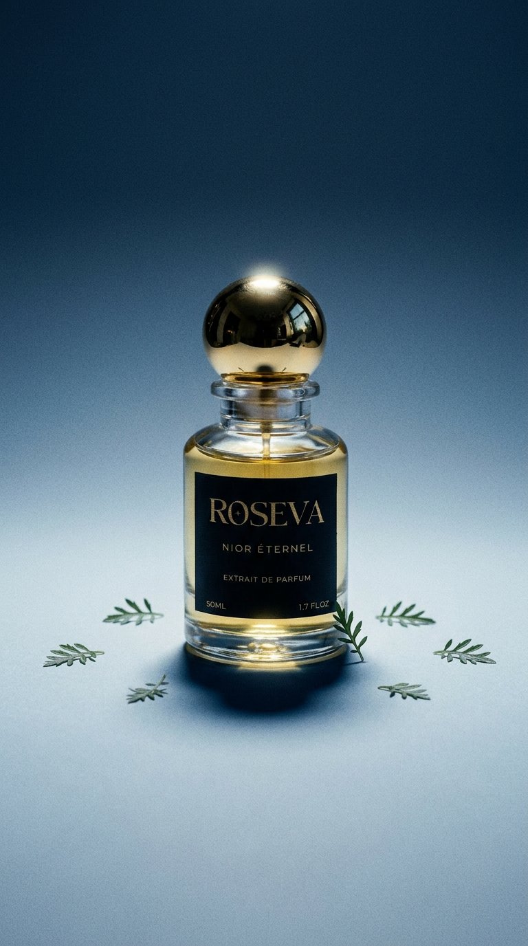 AI product shot of NIOR ÉTERNEL Extrait de Parfum