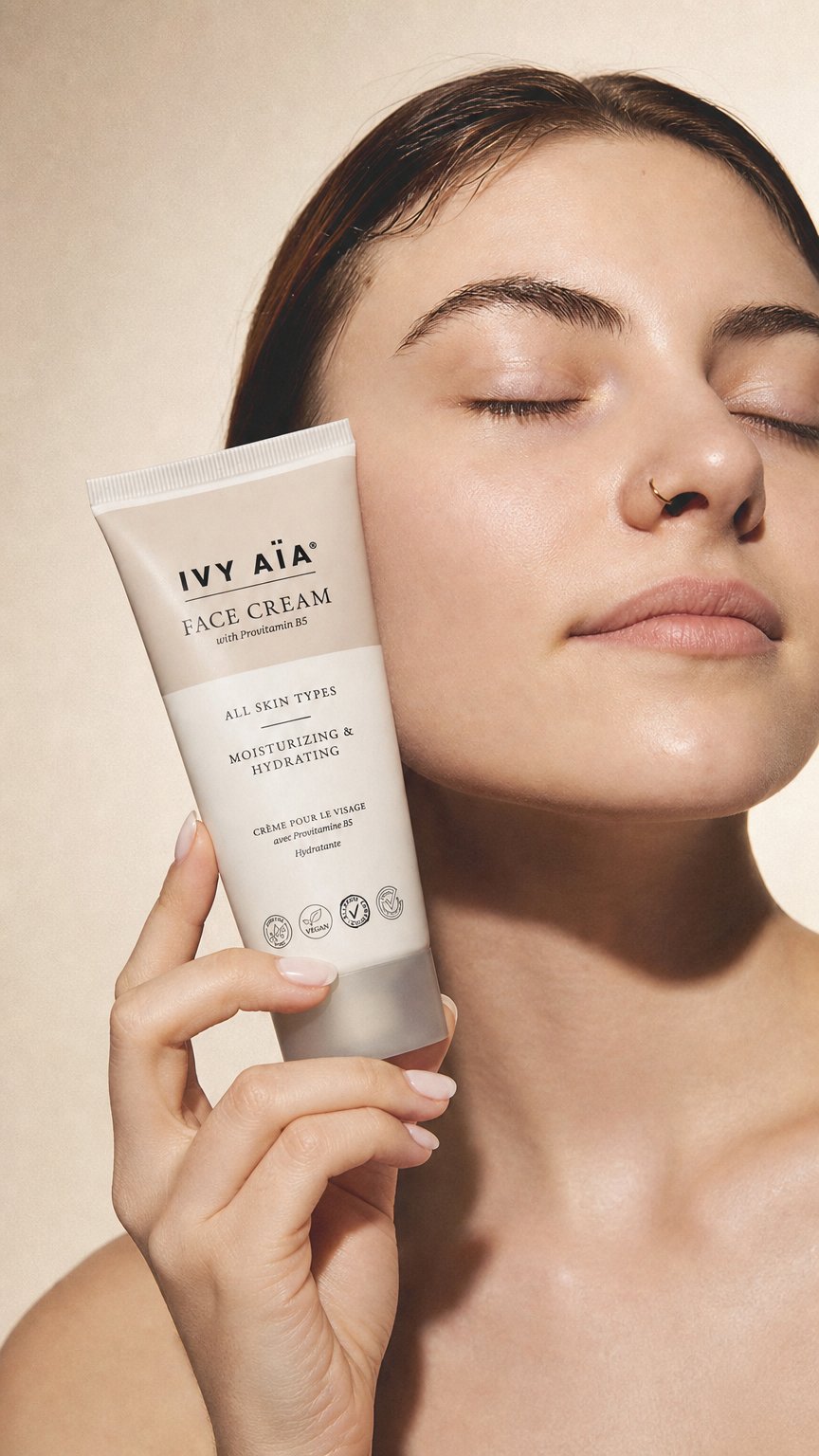 AI product shot of Face Cream with ProVitamin B5