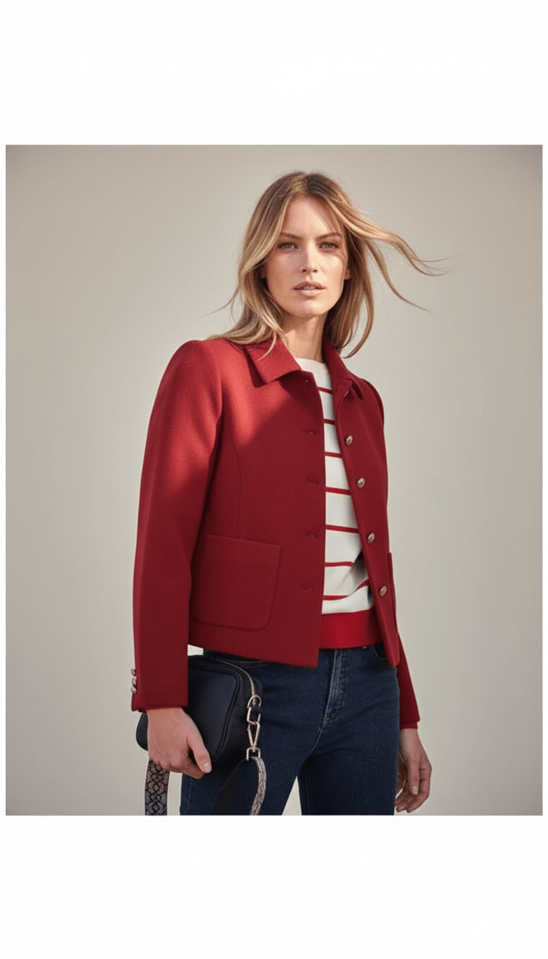 AI product shot of Wool Blend Collar Jacket