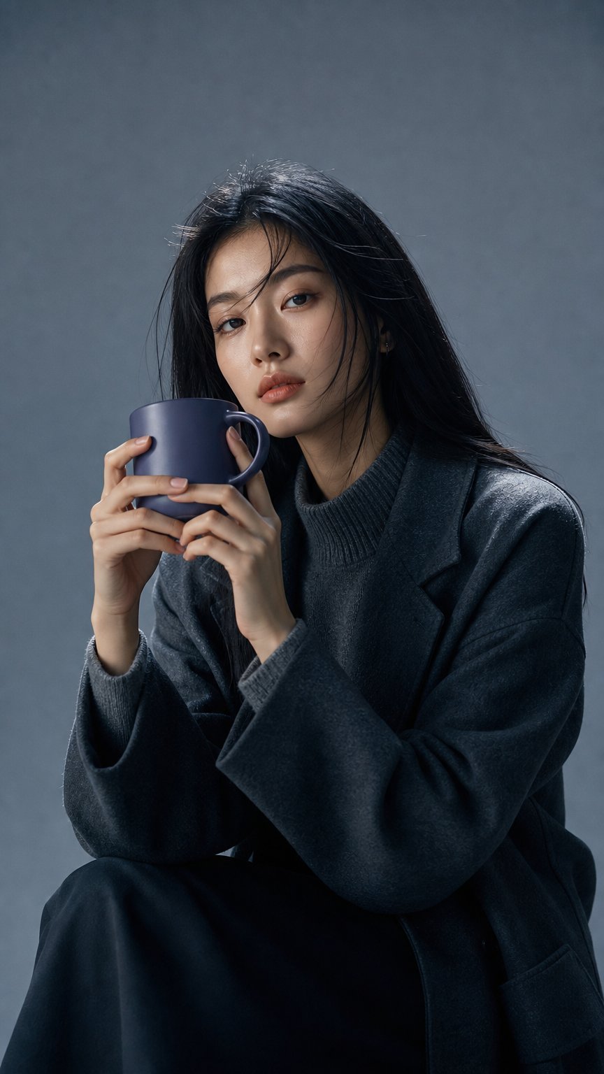 AI product shot of The Heavy Pour Mug