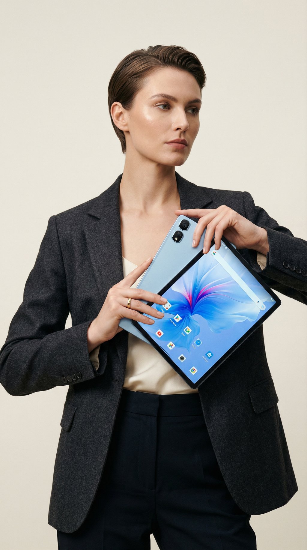 AI product shot of Blackview Tab 16 PRO 11'' 2K Display Android 14 Tablet, 24GB+256GB (1TB Extend) Widevine L1, 7700mAh Battery, Dual SIM 4G LTE+WIFI, 13MP+8MP, Quad Box Stereo Speaker, 3 Reading Modes, GPS Blue
