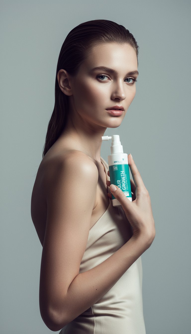 AI product shot of Hair Growth Stimulating Lotion