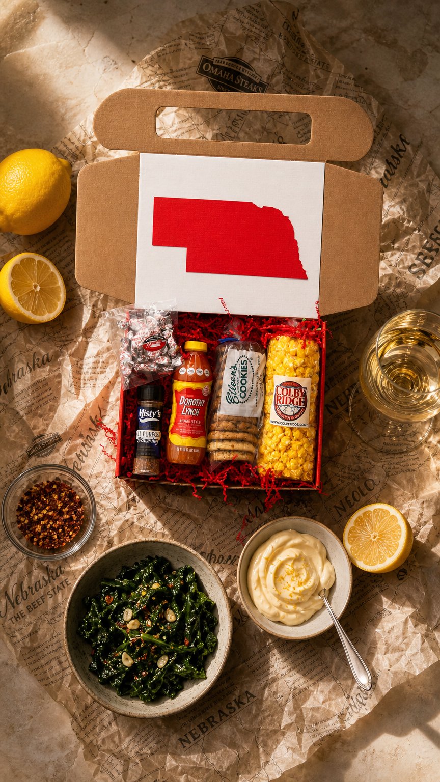 AI product shot of Build-Your-Own 5 Item Nebraska Gift Box