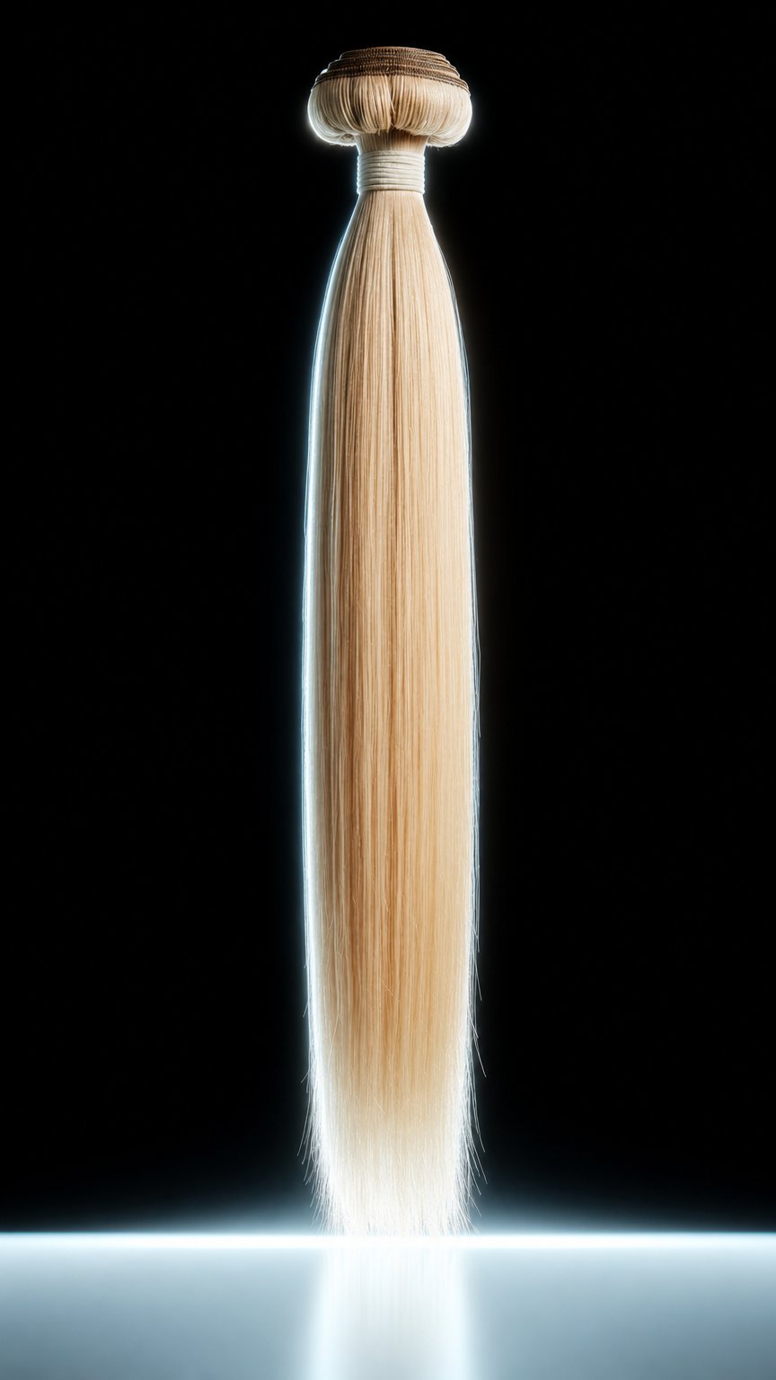 AI product shot of Vietnamese Raw Hair Extensions Bone Straight | Wefted Bundles