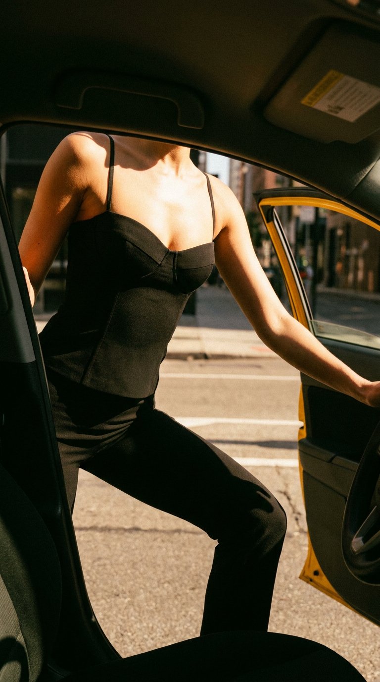 AI product shot of Bali Bustier Corset Top - Black