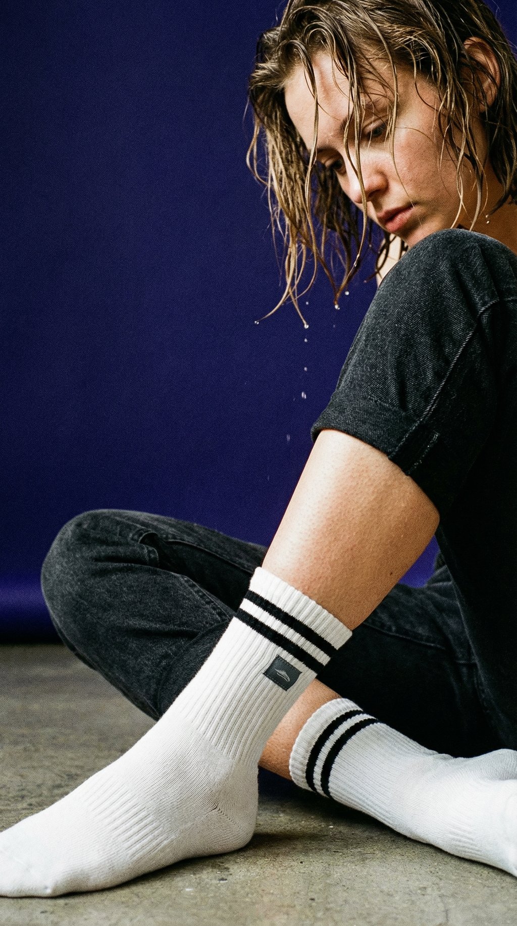 AI product shot of SMILING CREW SOCKS