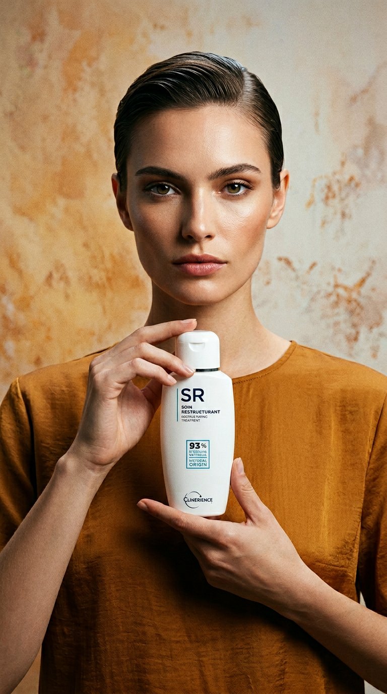 AI product shot of SR - Restructuring ends treatment for fine hair
