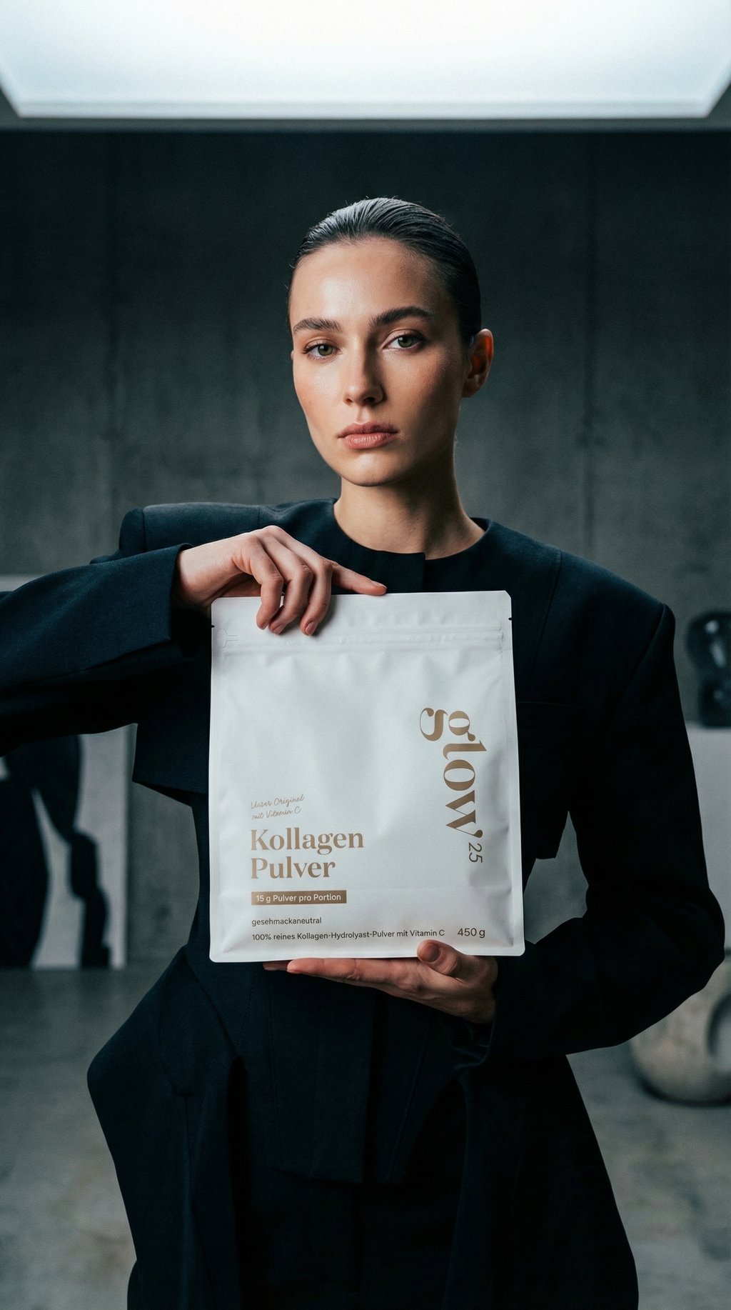 AI product shot of Kollagen Pulver: Deutschlands Nr. 1 mit Vitamin C