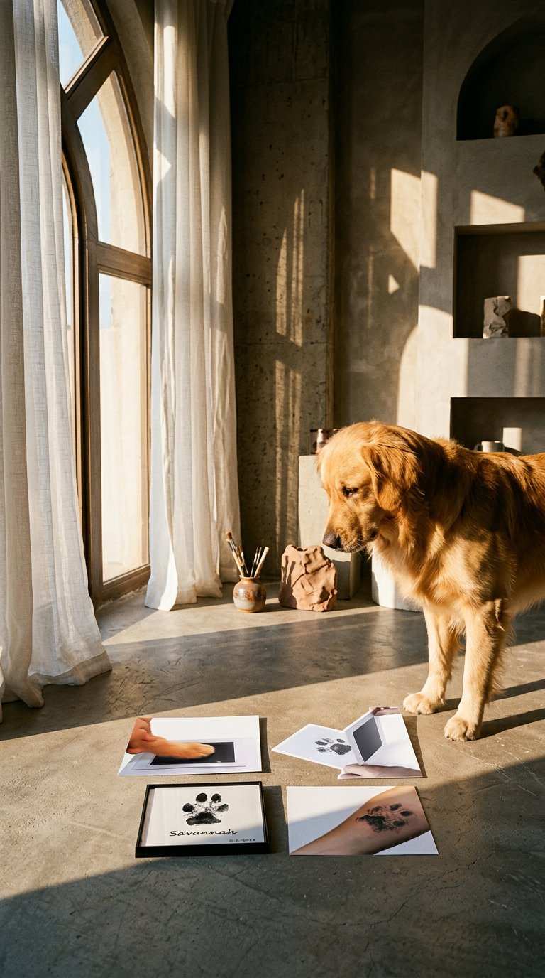 AI product shot of Pet Paw Print Kit