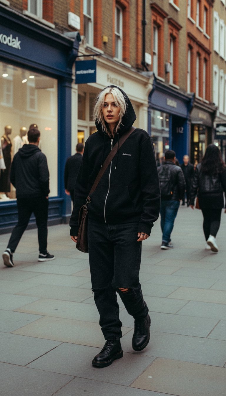 AI product shot of W Regular Zip Hoodie