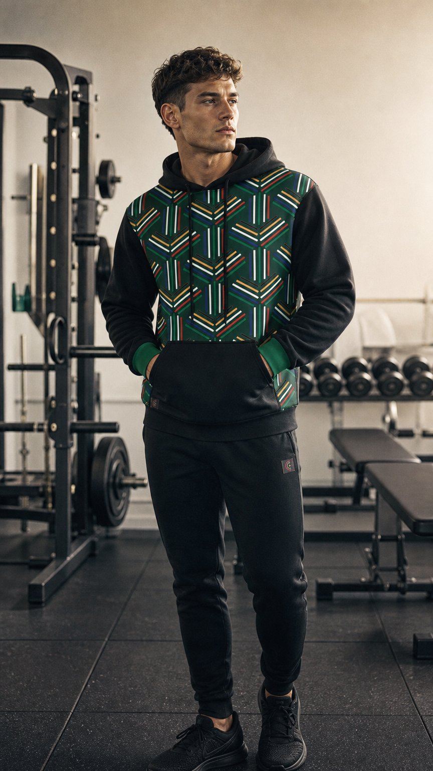 AI product shot of Color Lines Unisex Super Heavyweight Hooded Sweatshirt
