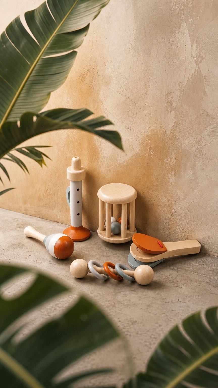 AI product shot of Wholesale Montessori Wooden Hand-eye Coordination Training Toys Textile Drum Wood Sensory Toys for Children Logical Thinking Set