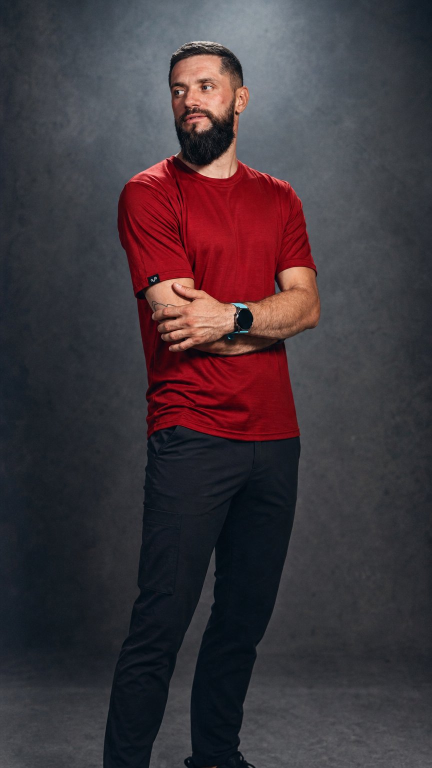 AI product shot of Merino T-Shirt - NOTUS - 100% Merinowolle