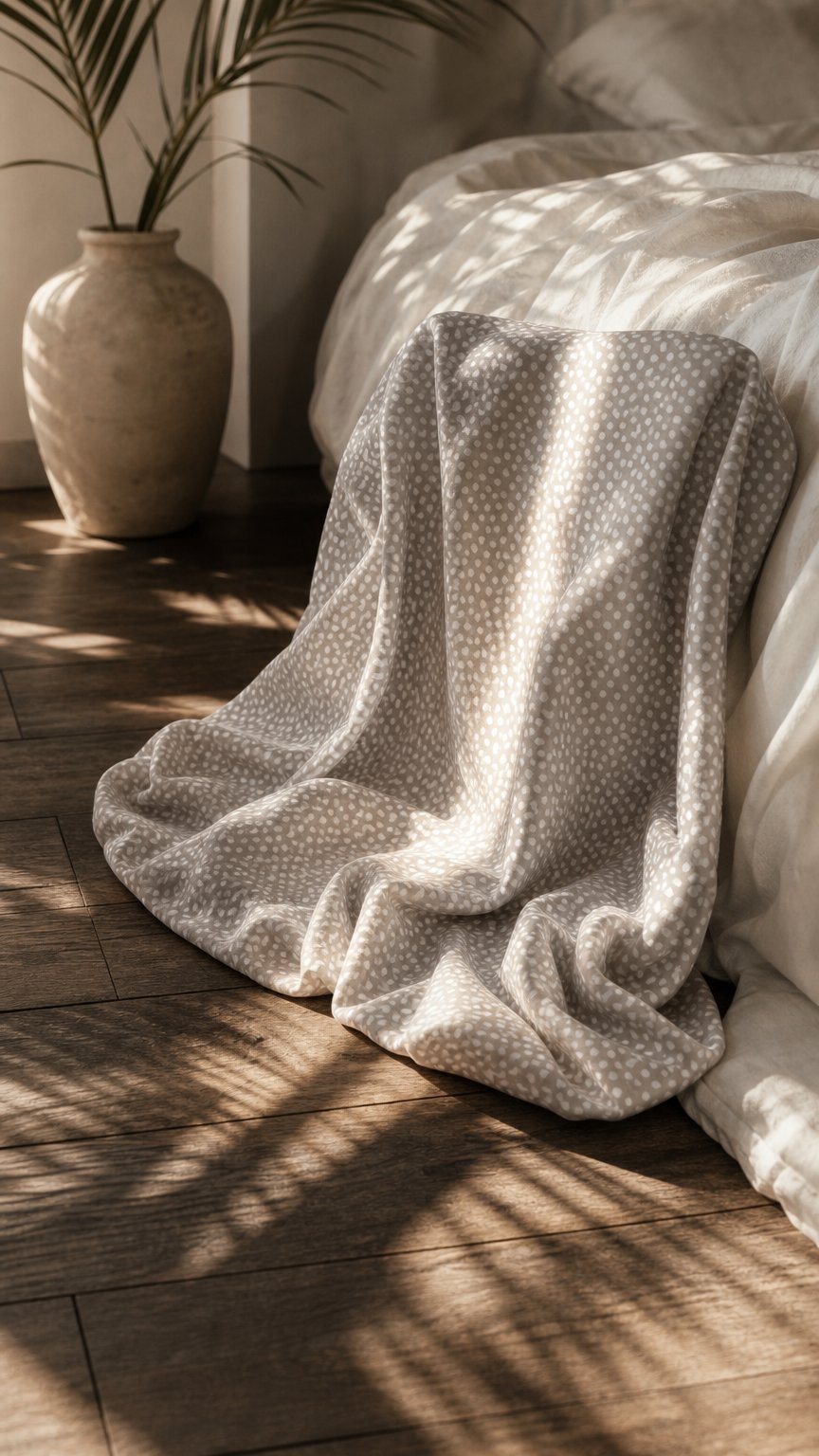 AI product shot of Silk Flat Sheet/Blankie