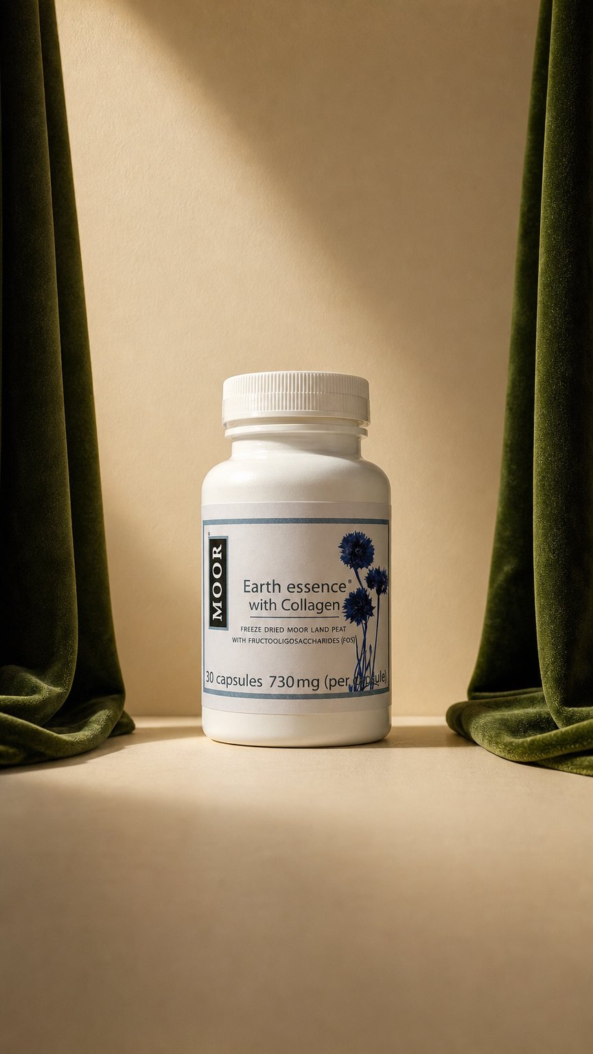 AI product shot of Earth Essence with Collagen Capsules30