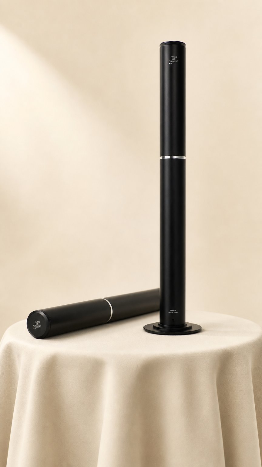 AI product shot of Grasse 30-X Black Aluminum