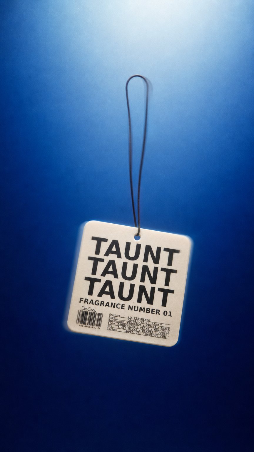 AI product shot of Air Freshener 01 "Taunt"