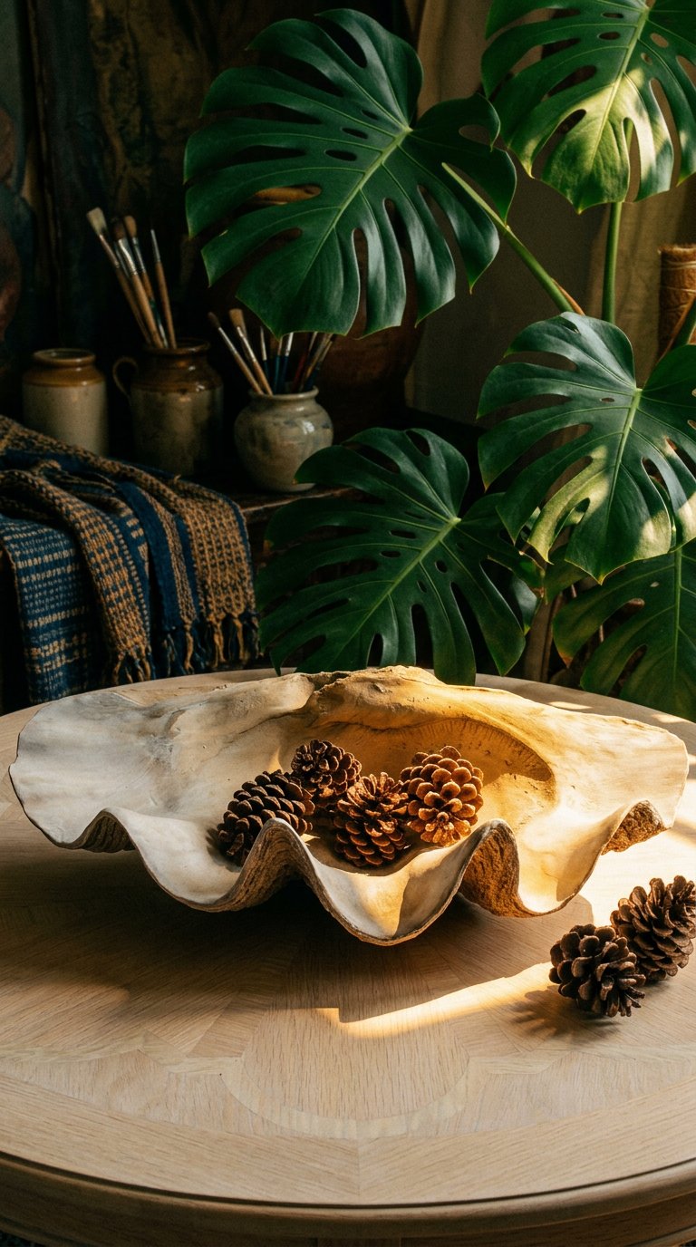 AI product shot of Clam - Shell Bowl - Beige