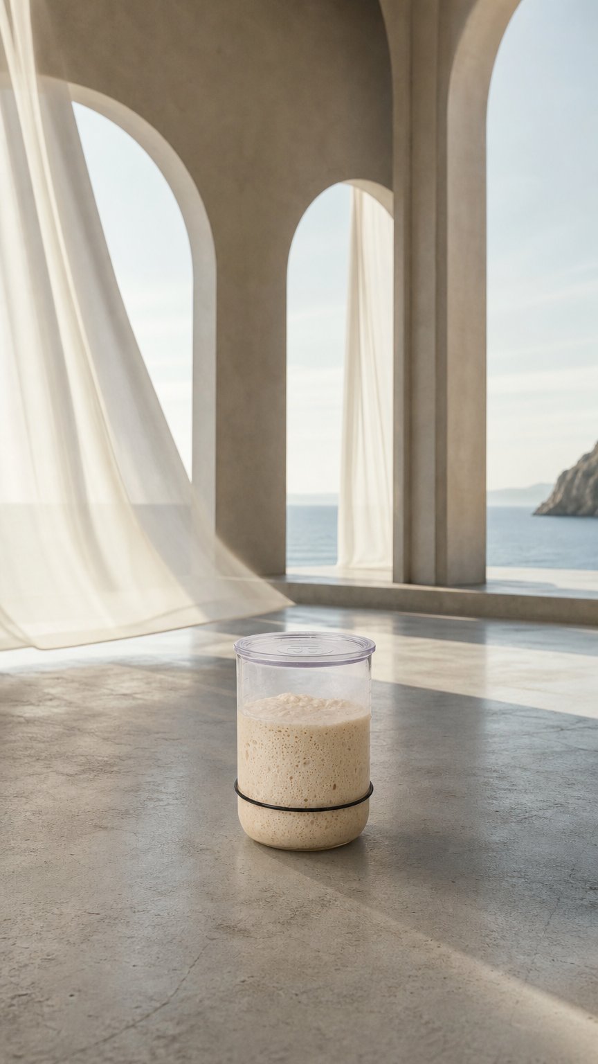 AI product shot of Sourdough Home & Starter Jar